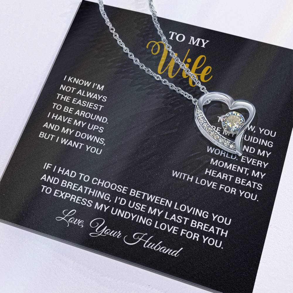 To My Wife Necklace, Gift For Wife, Anniversary Gift For Wife, Necklace For Wife 16_9_Black