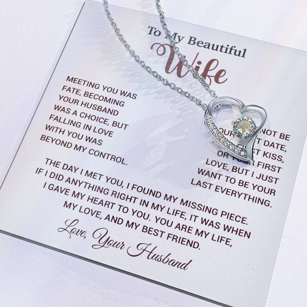 To My Wife Necklace, Wife Gift From Husband, Wife Husband Necklace, Christmas Gift 13_10