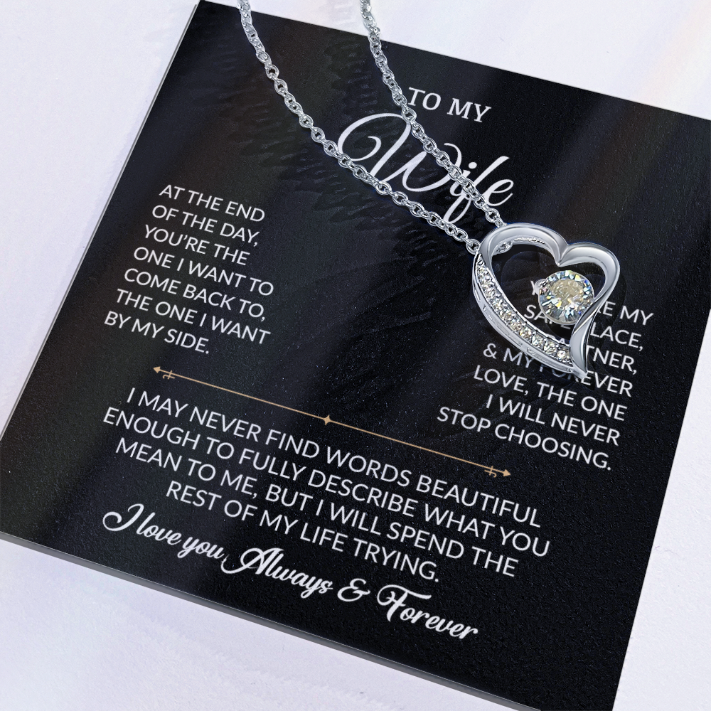 To My Wife Necklace, Gift For Wife, Anniversary Gift For Wife, Necklace For Wife
