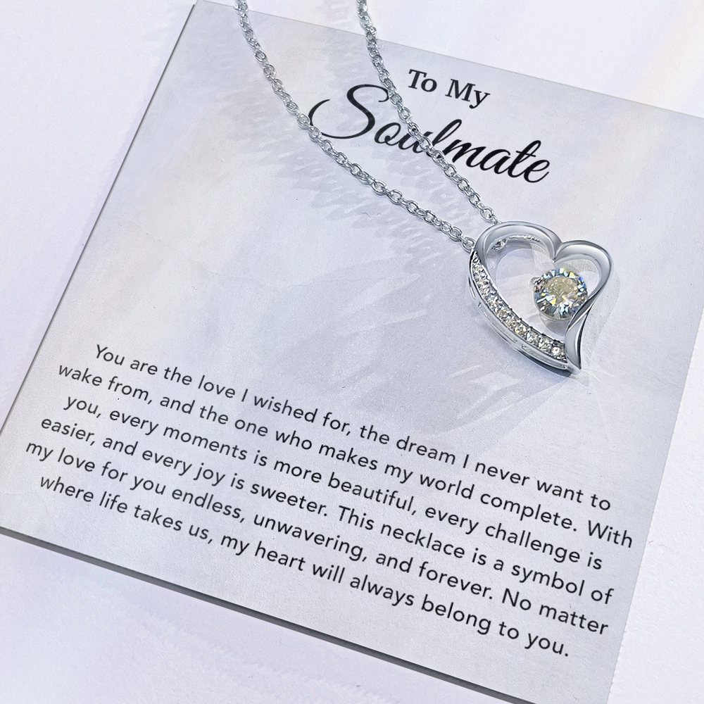 To My Soulmate Necklace, Gift For Soulmate, Anniversary Gift, Birthday Gift 20_5_White