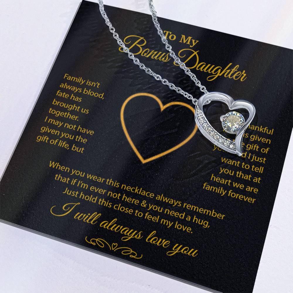 To My Bonus Daughter Necklace, Gift for Bonus Daughter, Step Daughter Birthday 28_9