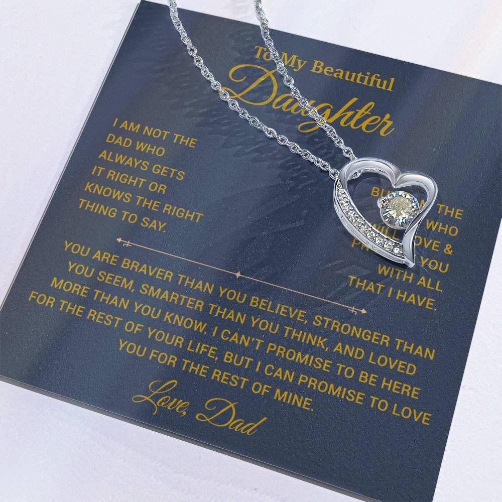 To My Daughter Necklace, Gift for Daughter from Dad, Father Daughter Necklace
