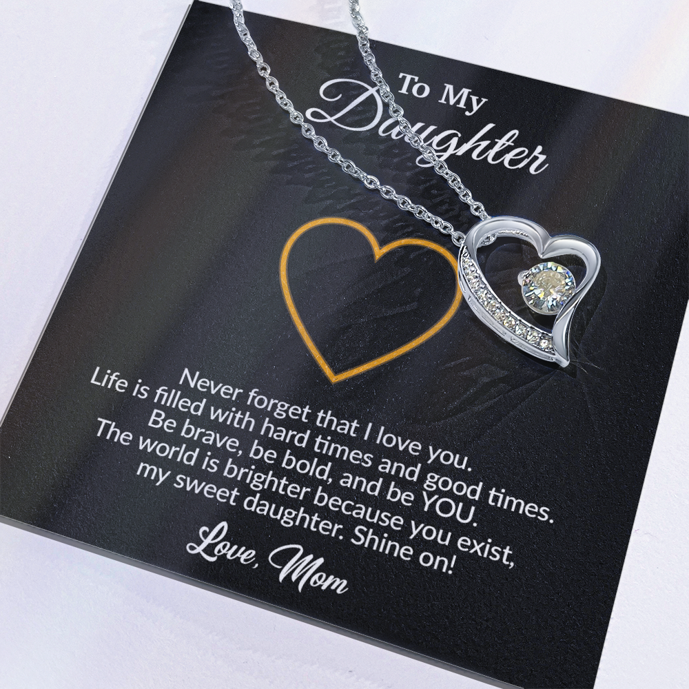 To My Daughter Necklace, Gift for Daughter from Mom, Mother Daughter Necklace