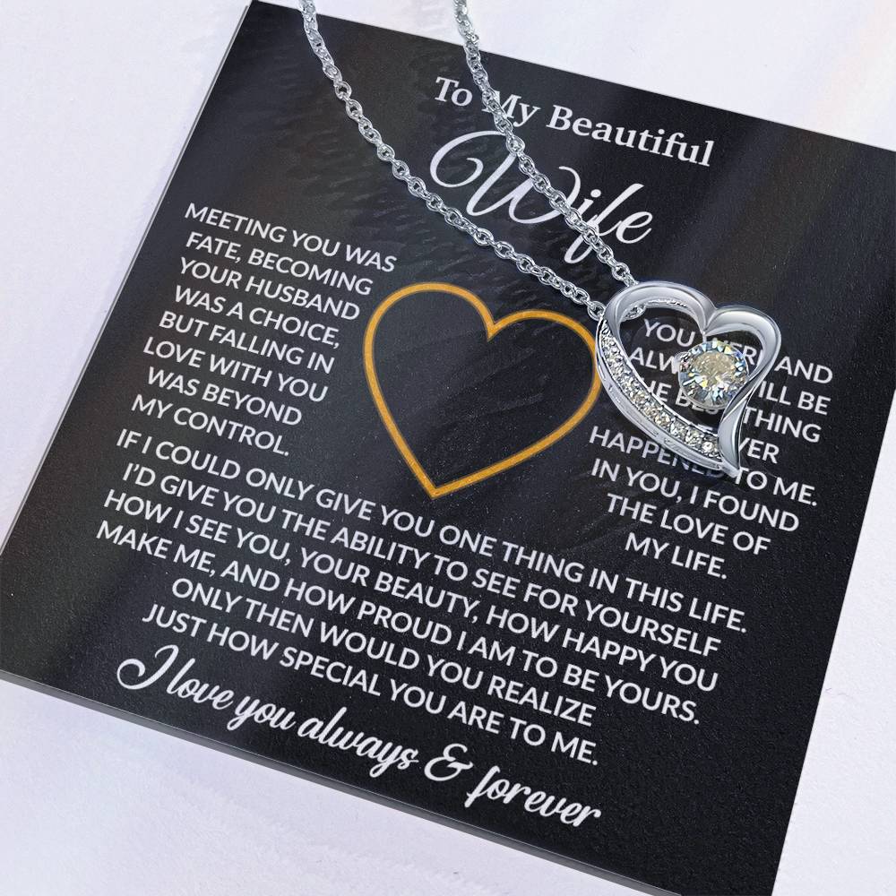 To My Wife Necklace, Wife Gift from Husband, Christmas Gift 27_11_Black