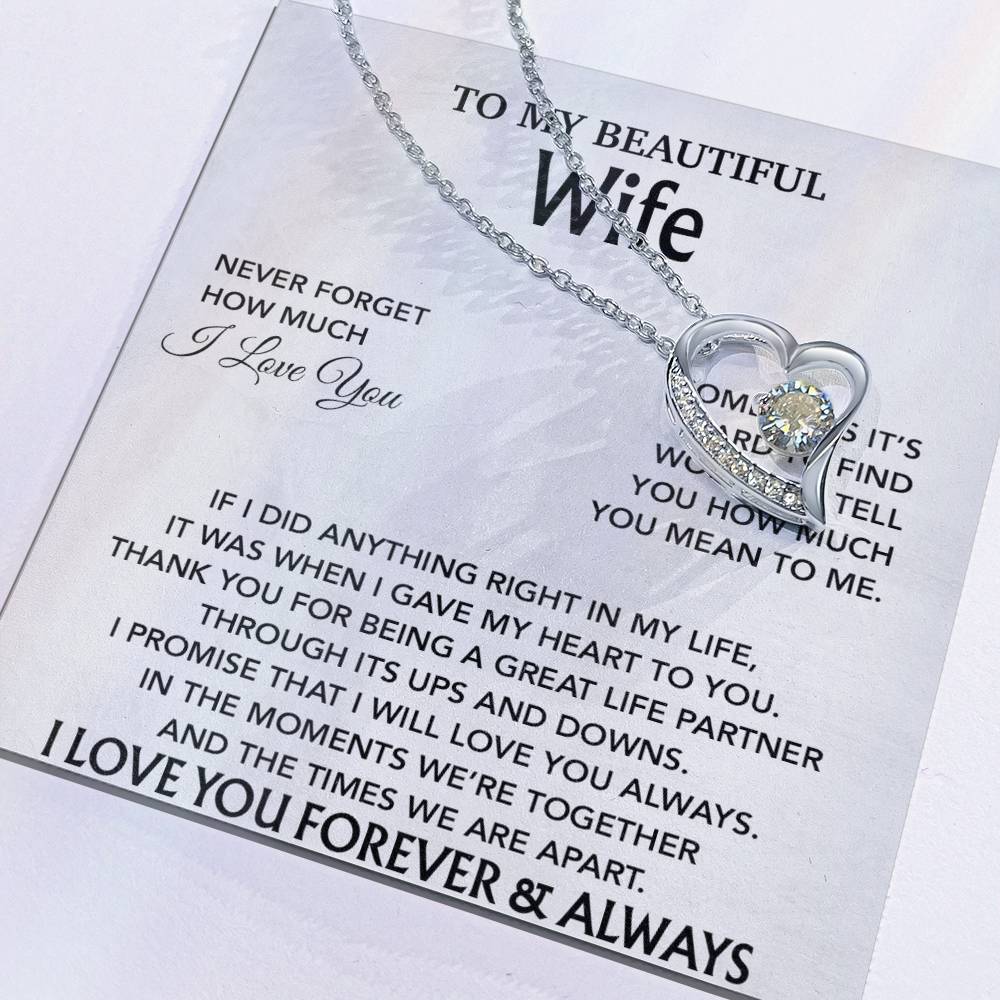 To My Wife Necklace, Christmas Gifts For Wife, Anniversary Cute Gift For Wife_White_20_8