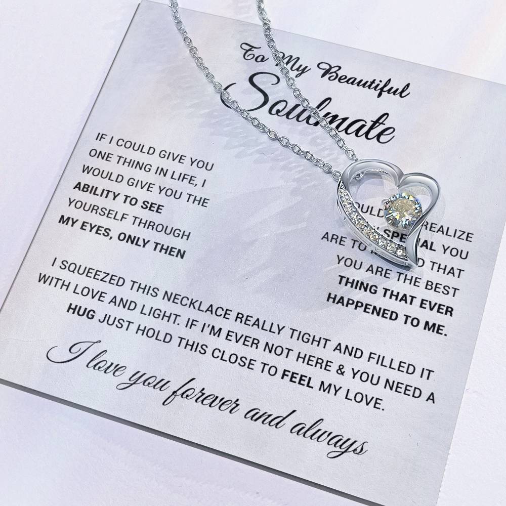 To My Soulmate Necklace, Gift For Soulmate, Anniversary Gift, Birthday Gift 25_4_White