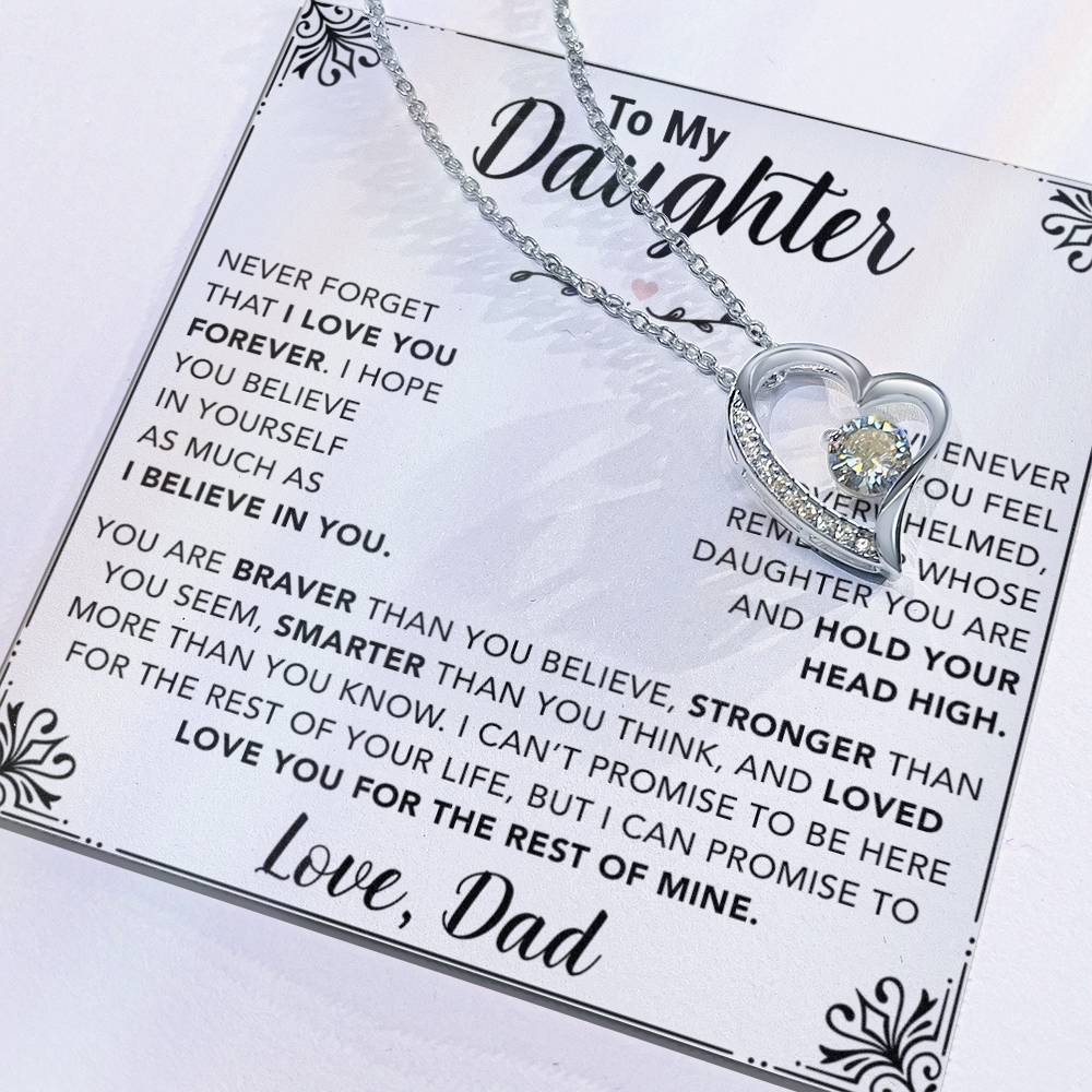 To My Daughter Necklace, Gift for Daughter from Dad, Father Daughter Necklace  30_11