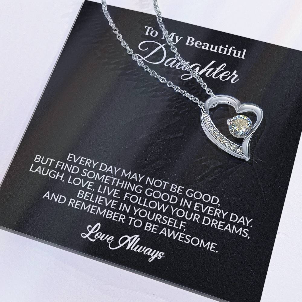 To My Daughter Necklace, Gift for Daughter from Dad, Father Daughter Necklace