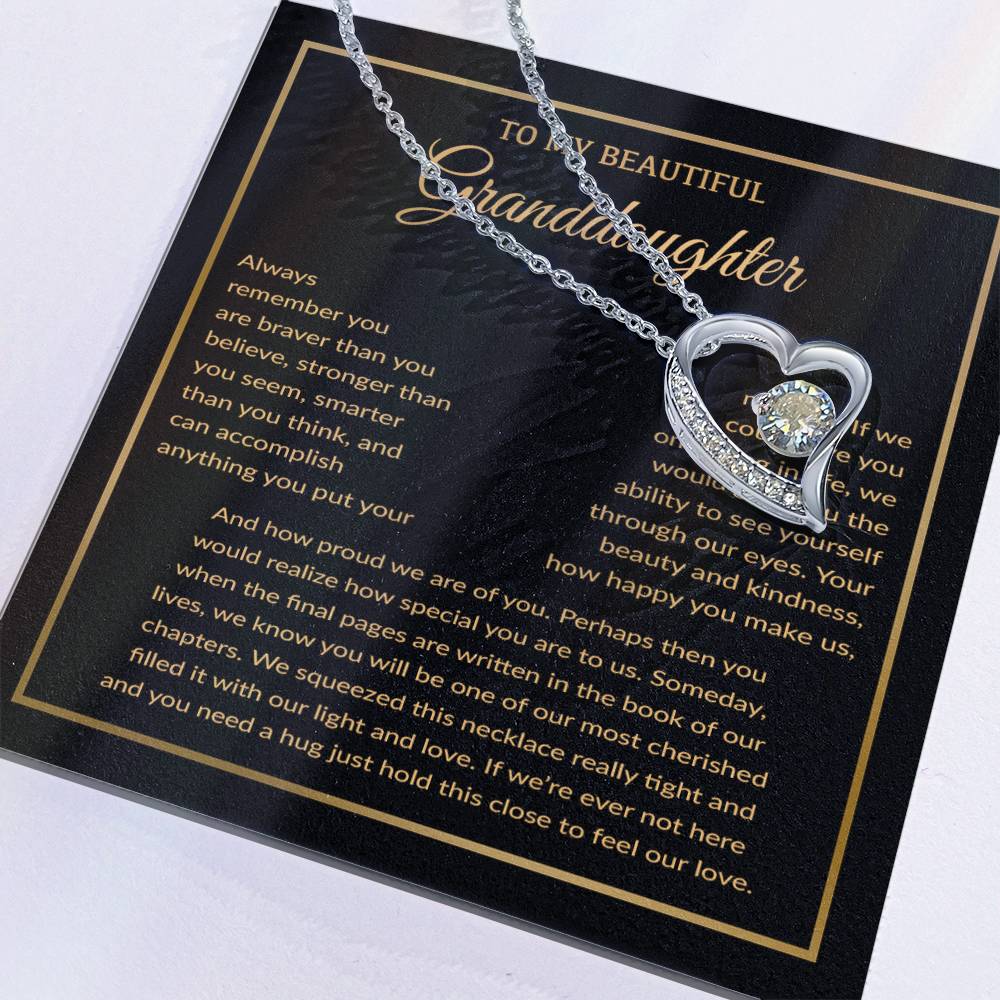 To My Granddaughter Necklace, Birthday Gift For Granddaughter, Birthday Gifts 10_1