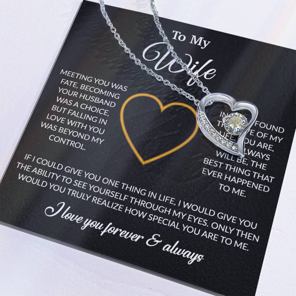 To My Wife Necklace, Gift For Wife, Anniversary Gift For Wife, Necklace For Wife 25_2_Black