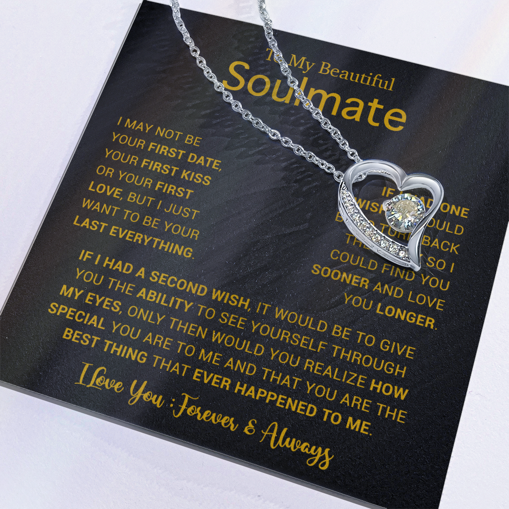 To My Soulmate Necklace, Gift For Soulmate, Anniversary Gift, Birthday Gift 5_5_Gold