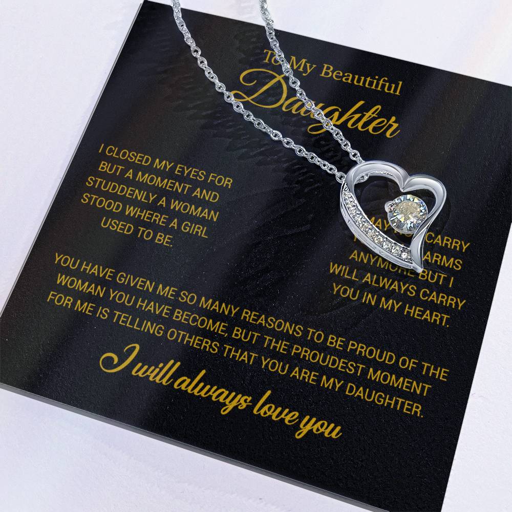 To My Daughter Necklace, Gift for Daughter from Dad, Daughter Father Necklace 24_11_Gold