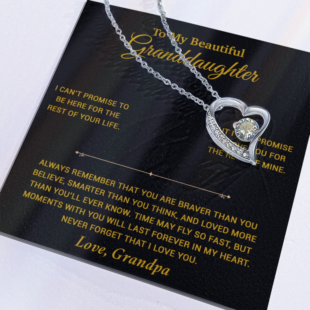 To My Granddaughter Necklace, Birthday Gift For Granddaughter, Birthday Gifts 21_7_Gold