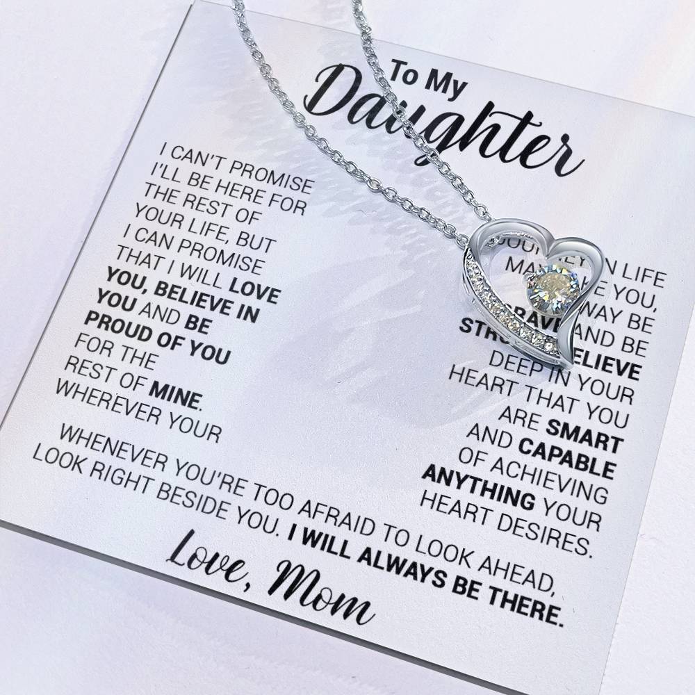 To My Daughter Necklace, Daughter Mother Necklace, Daughter Gift From Mom 21_8_White