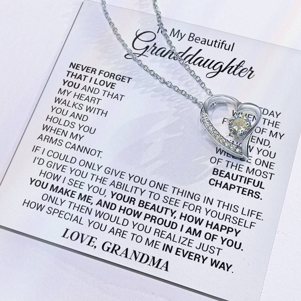 To My Granddaughter Necklace, Gift For Your Granddaughter, Christmas,Anniversary