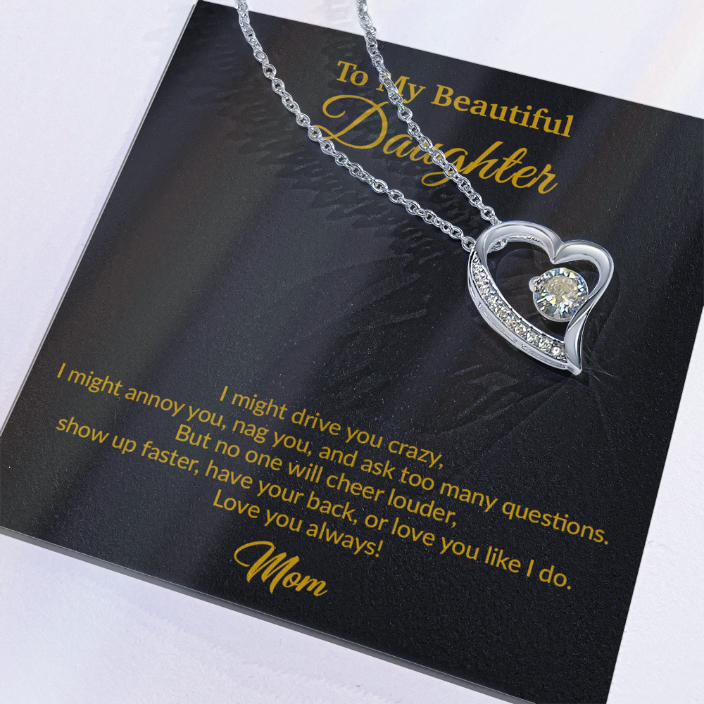 To My Daughter Necklace, Gift for Daughter from Mom, Mother Daughter Necklace