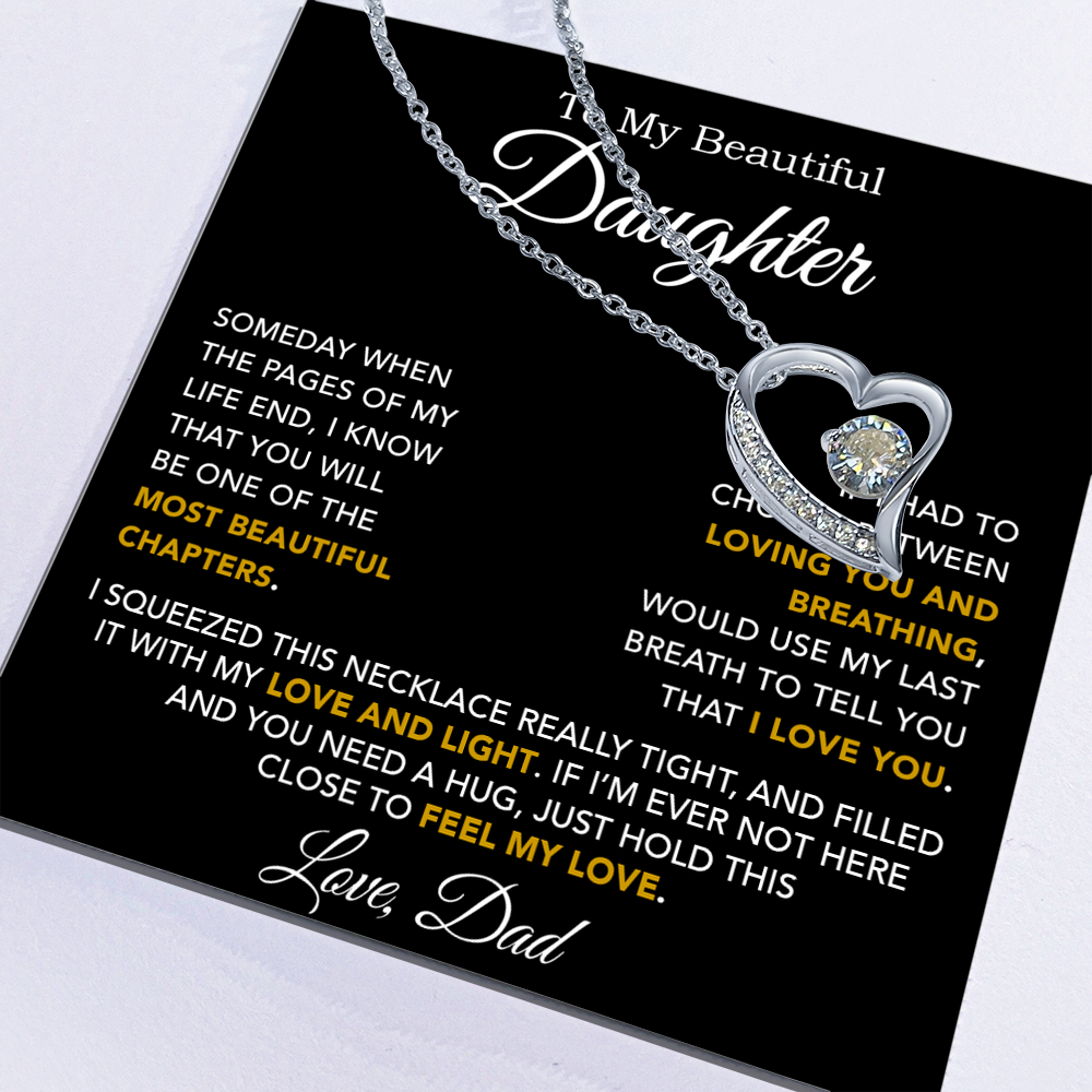 To My Daughter Necklace, Daughter Father Necklace, Daughter Gift From Dad 3_10