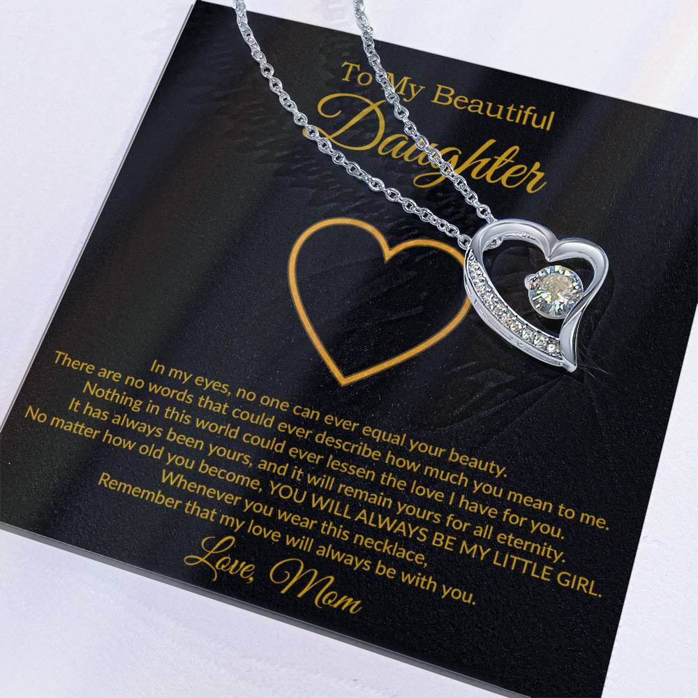 To My Daughter Necklace, Gift For Daughter From Mom, Daughter Mother Necklace 21_7_Gold