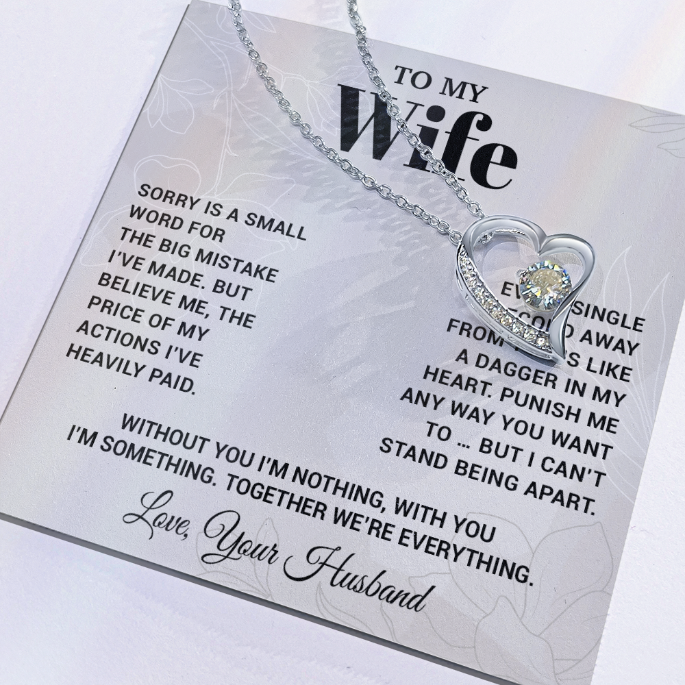To My Wife Necklace, Christmas Gifts For Women, Anniversary Gift For Wife 16_10_White