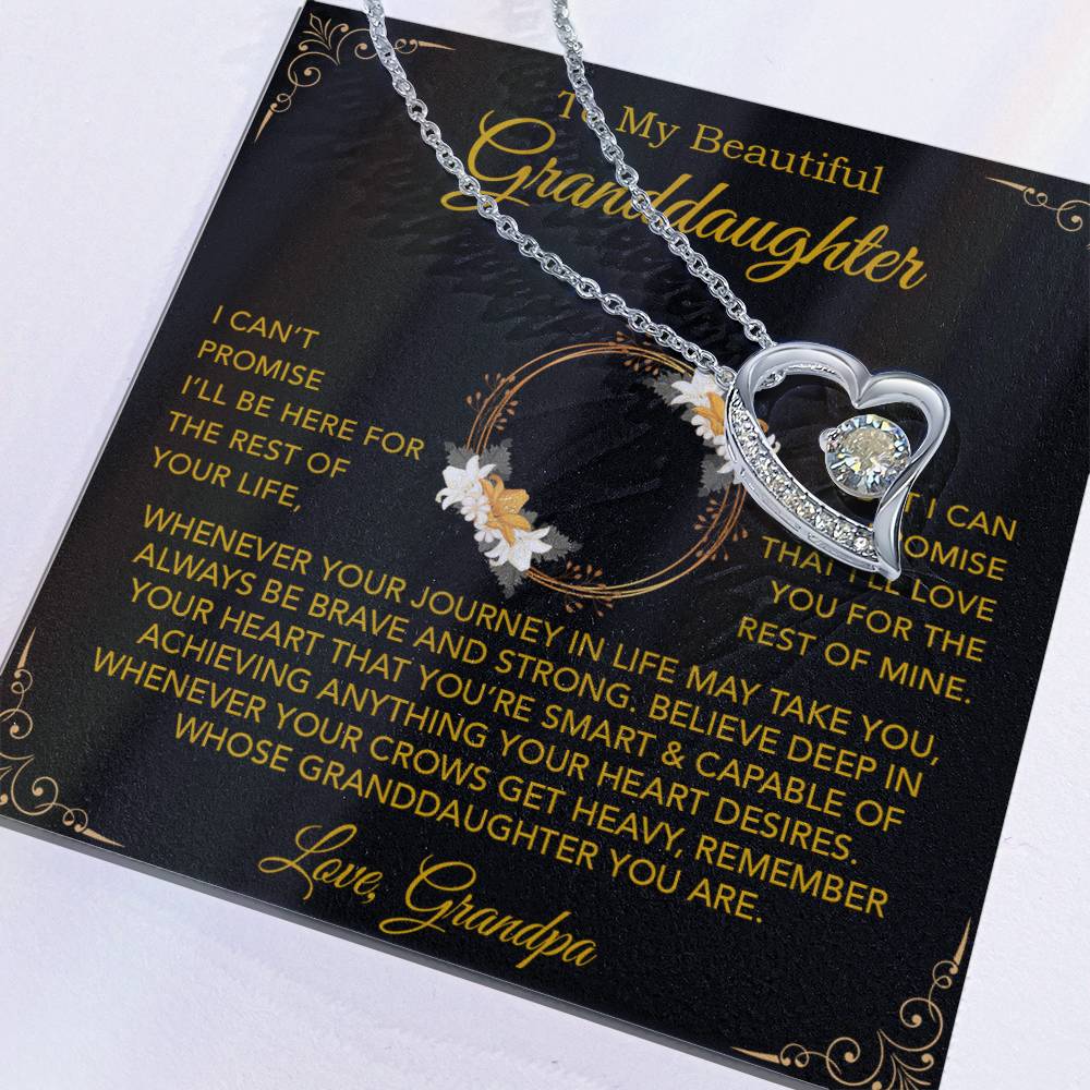 To My Granddaughter Necklace, Xmas Birthday Gift For Granddaughter From Grandpa 24_9