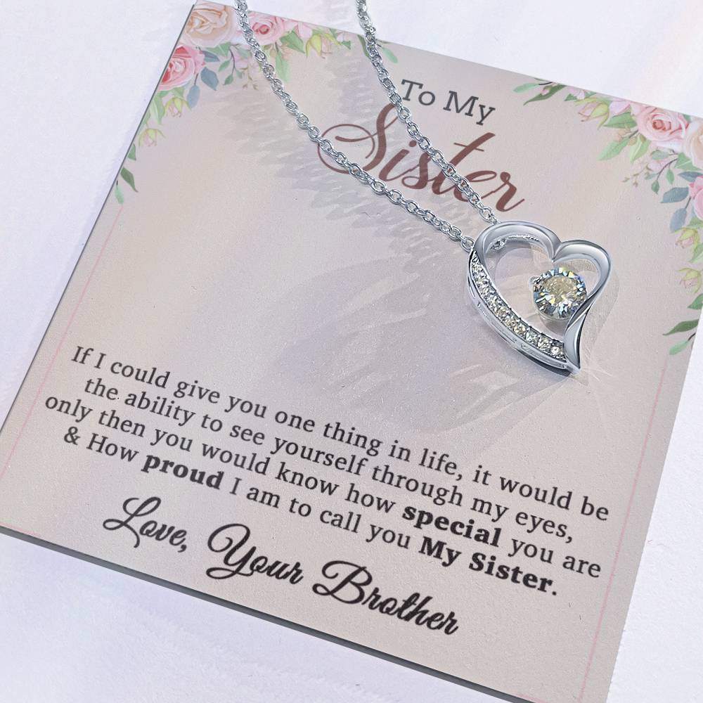 To My Sister Necklace, Brother to Sister, Birthday gift For Sister from Brother 7_12
