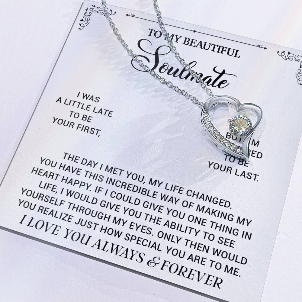 To My Soulmate Necklace, Birthday Gifts For Her, Christmas Gift For Soulmate