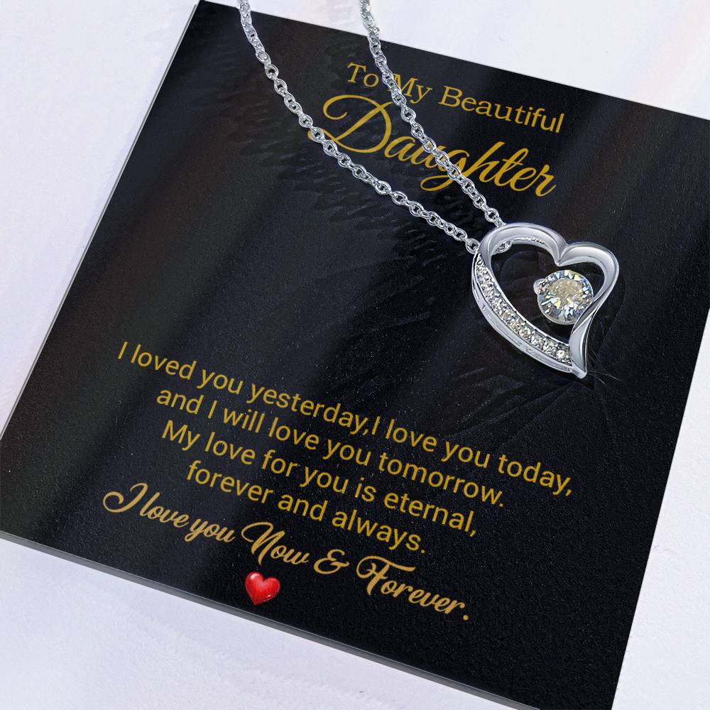 To My Daughter Necklace, Gift For Daughter From Dad, Daughter Father Necklace 30_7_Gold