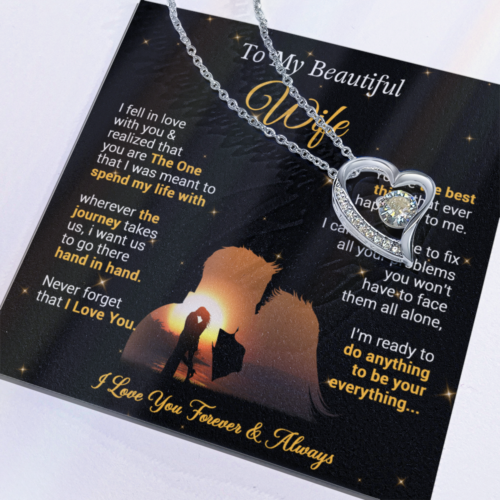 To My Wife Necklace, Gift For Wife Girlfriend From Husband, Valentines Day.png