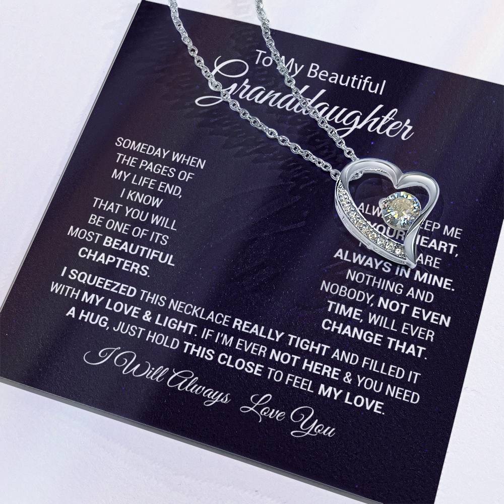 To My Granddaughter Necklace, Gift For Granddaughter, Christmas Gift