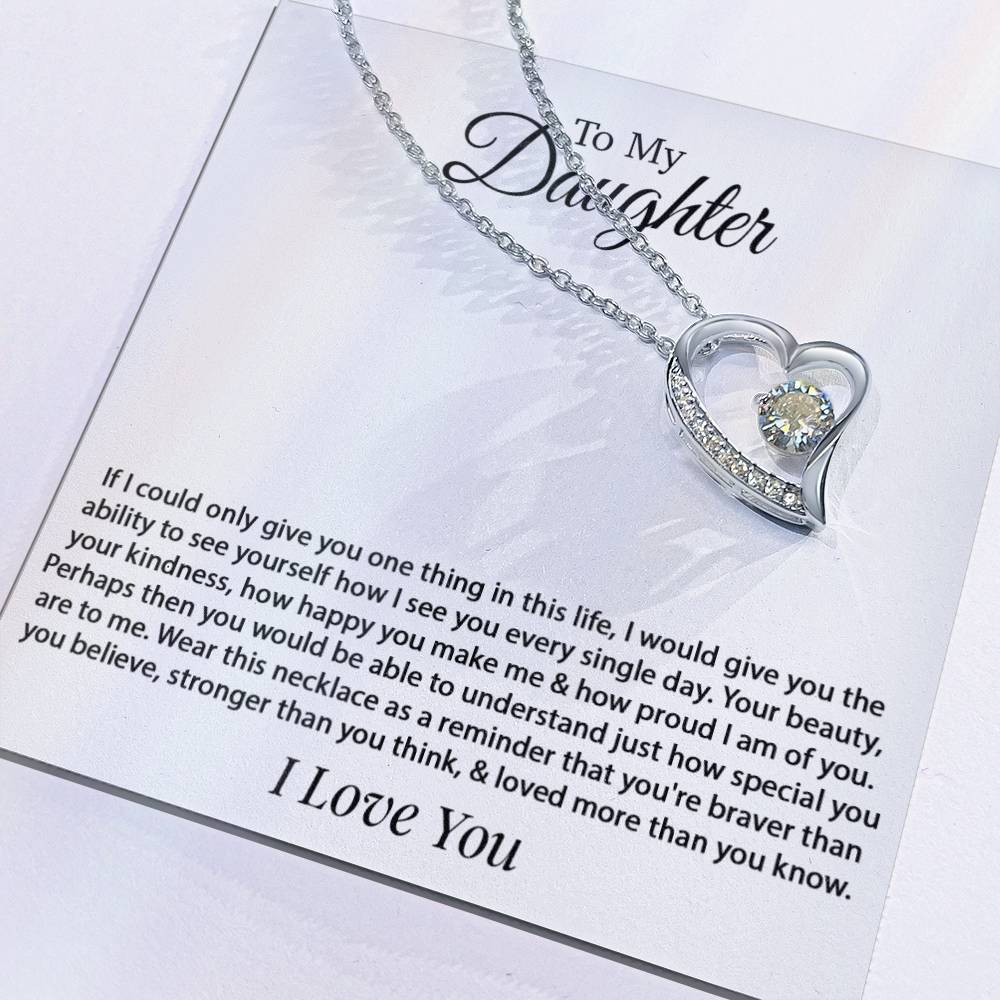 To My Daughter Necklace, Daughter Father Necklace, Daughter Xmas Gift from Dad