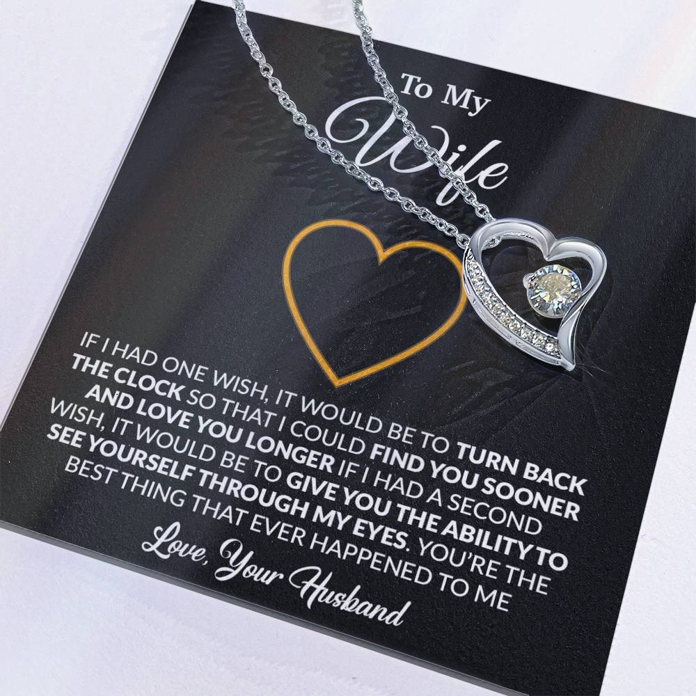 To My Wife Necklace, Gift For Wife, Anniversary Gift For Wife, Necklace For Wife 13_1_Black