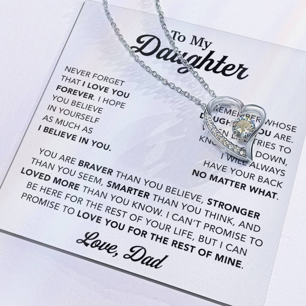 To My Daughter Necklace, Gift for Daughter from Dad, Father Daughter Necklace 30_11