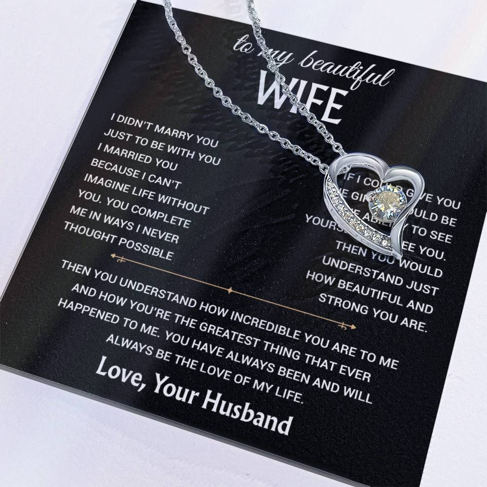 To My Wife Necklace, Christmas Gifts For Women, Anniversary Gift For Wife 14_12_Black