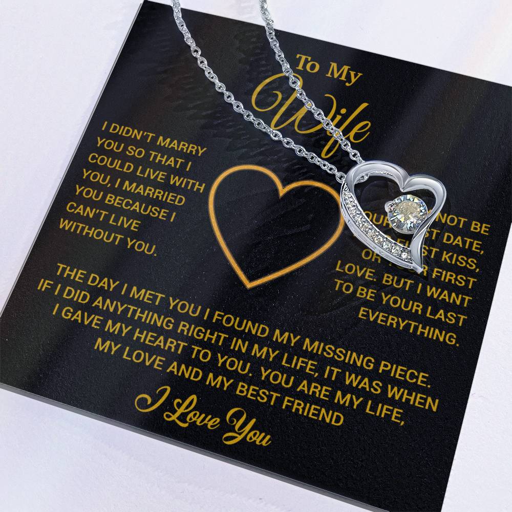 To My Wife Necklace, Christmas Gifts For Women, Anniversary Gift For Wife 14_12_Gold