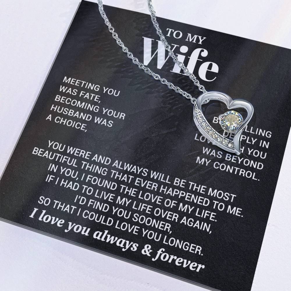 To My Wife Necklace, Christmas Gifts For Women, Anniversary Gift For Wife 7_10_Black