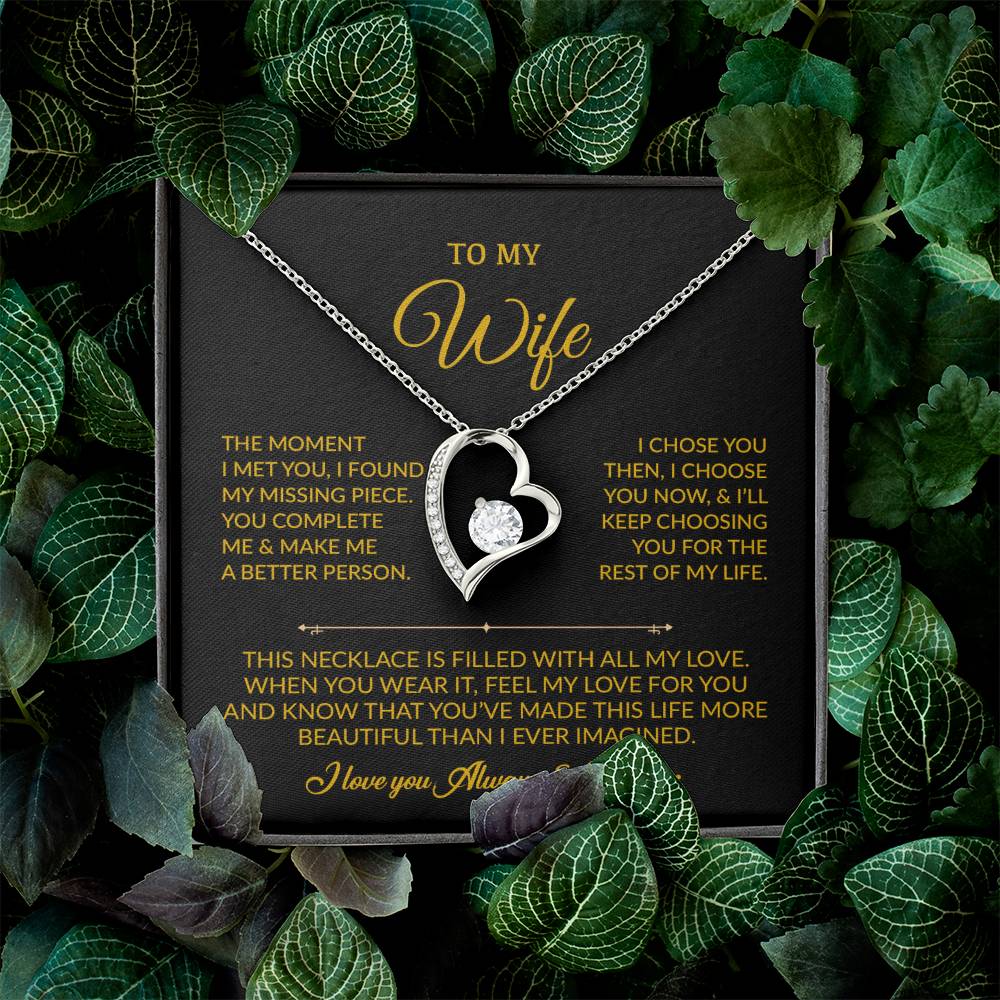 To My Wife Necklace, Gift For Wife, Anniversary Gift For Wife, Necklace For Wife