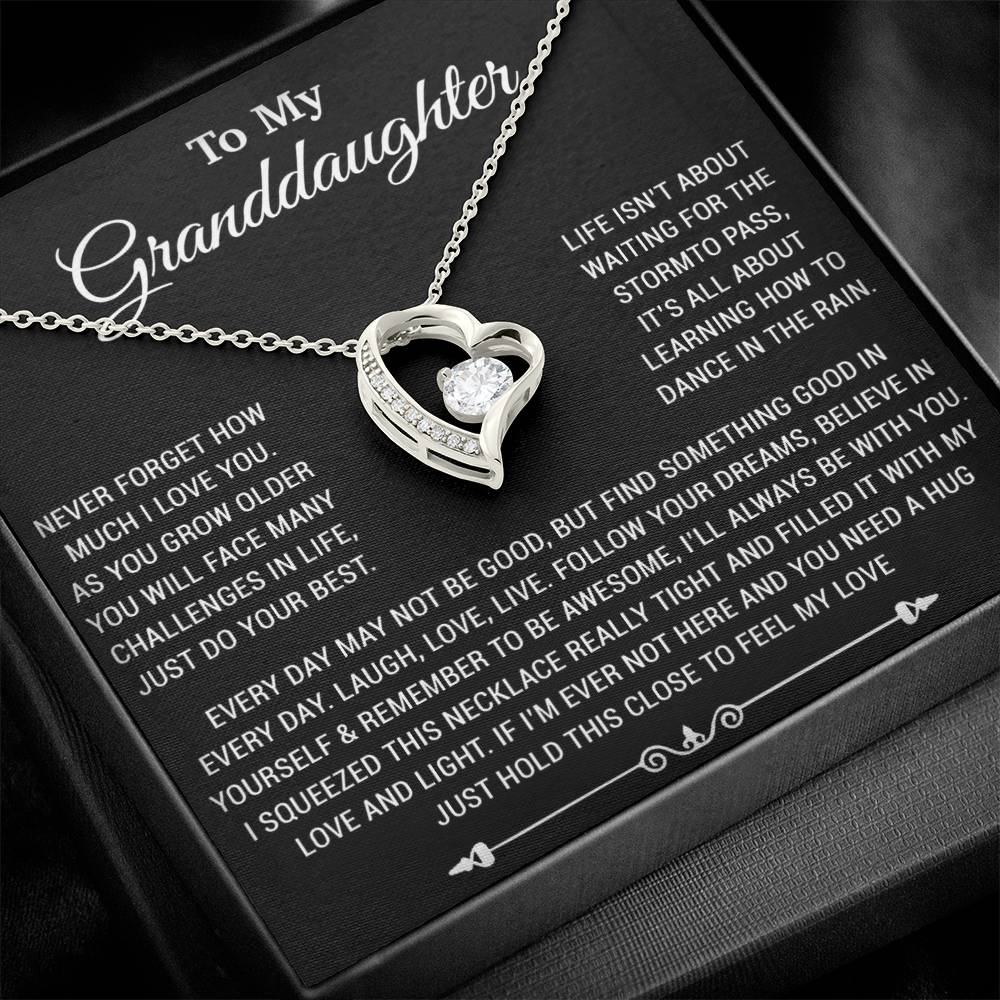To My Granddaughter Necklace, Birthday Gift For Granddaughter, Birthday Gifts 6_10