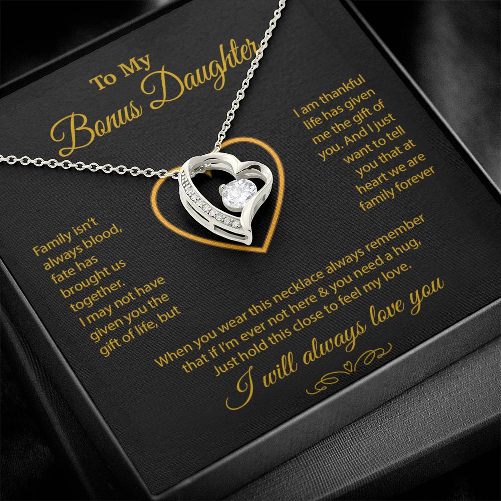 To My Bonus Daughter Necklace, Gift for Bonus Daughter, Step Daughter Birthday 28_9