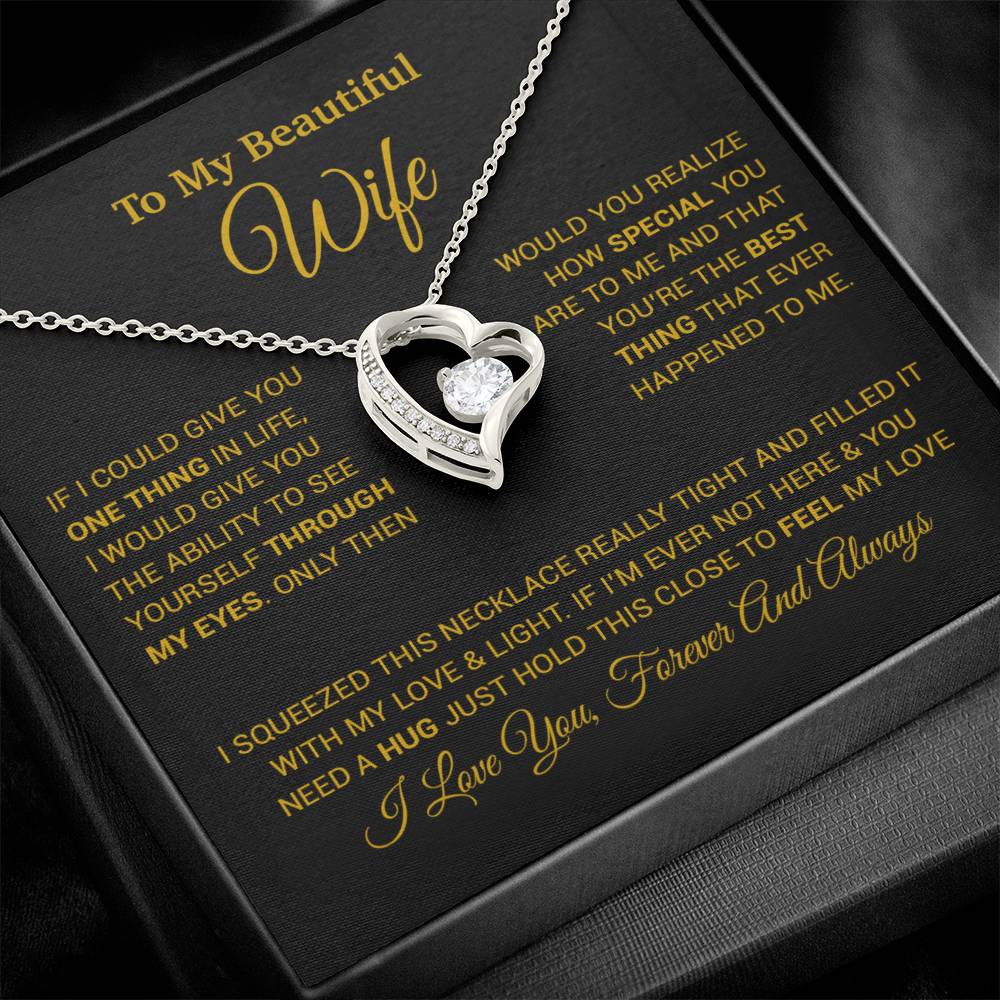 To My Wife Necklace, Christmas Gifts For Wife, Anniversary Cute Gift For Wife_24_8_Gold