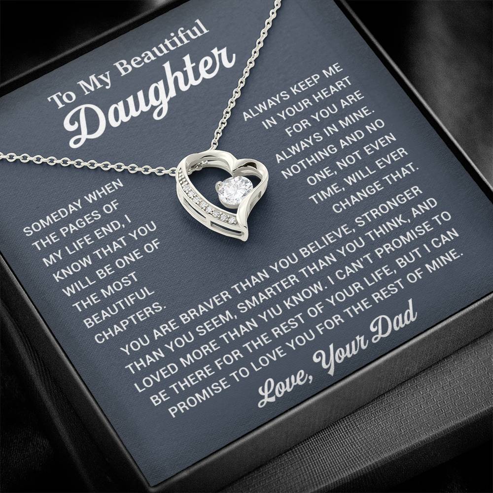 To My Daughter Necklace, Gift for Daughter from Dad, Father Daughter Necklace 9_12