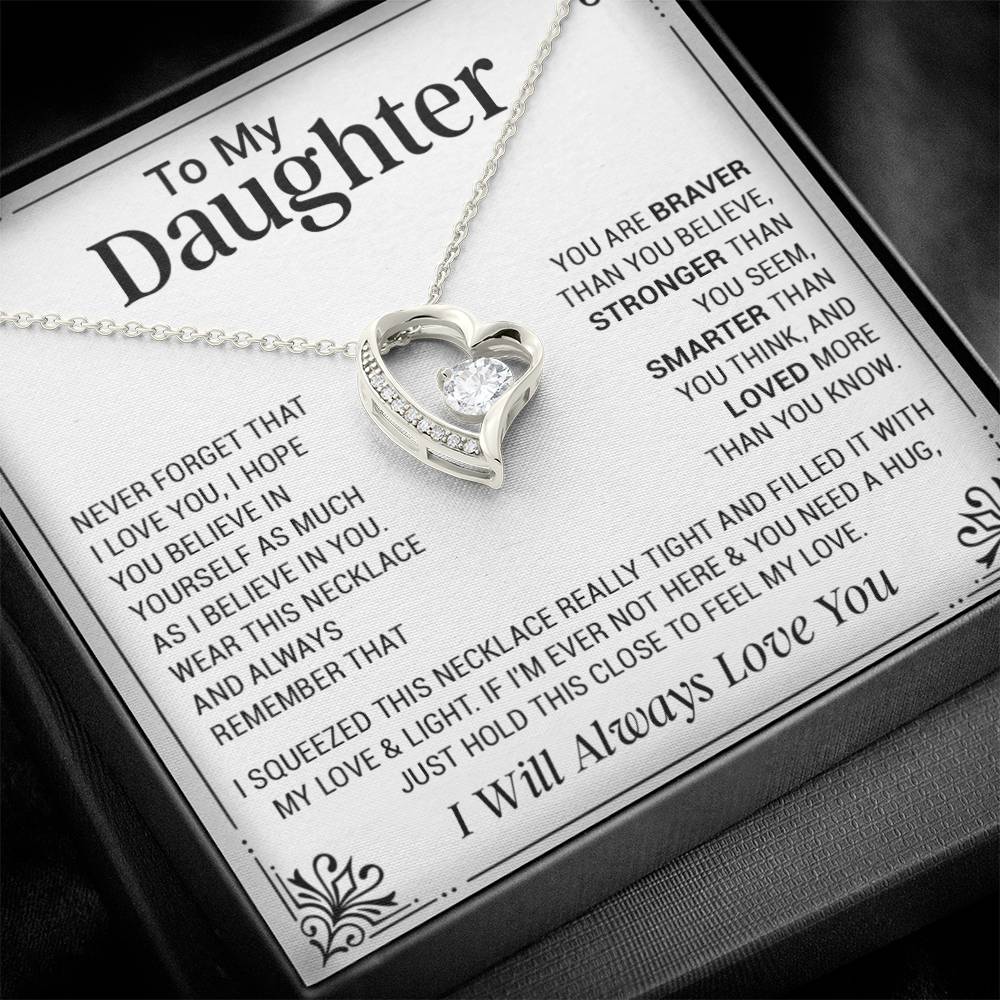 To My Daughter Necklace, Gift For Daughter From Dad, Mother Daughter Gifts