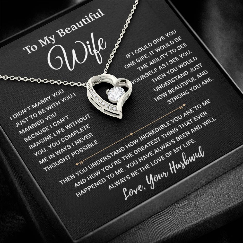 To My Wife Necklace, Christmas Gifts For Women, Anniversary Gift For Wife 11_9_Black