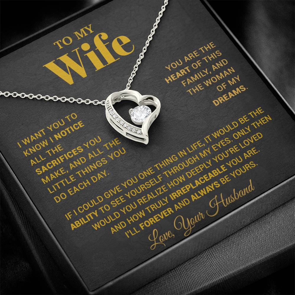 To My Wife Necklace, Christmas Gifts For Women, Anniversary Gift For Wife 6_10_Gold