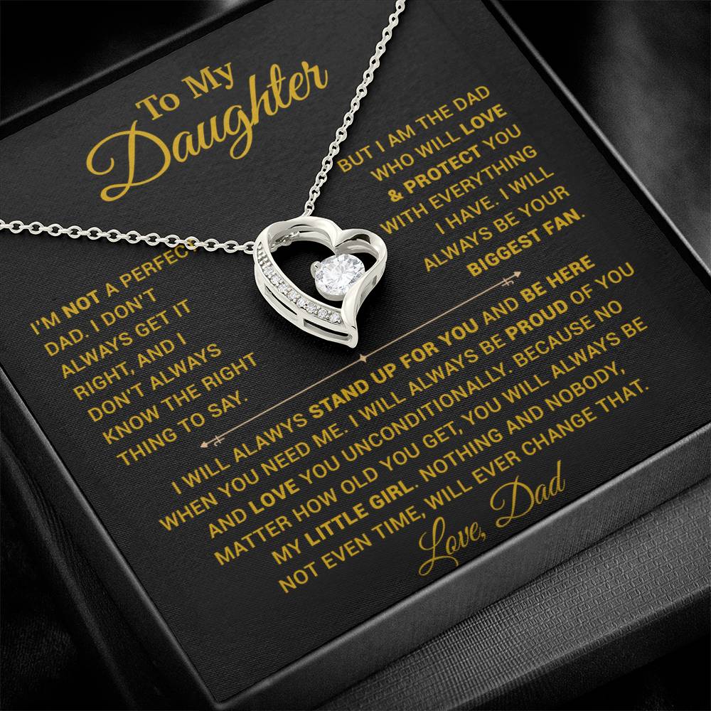 To My Daughter Necklace, Gift for Daughter from Dad, Father Daughter Necklace 28_11_Gold