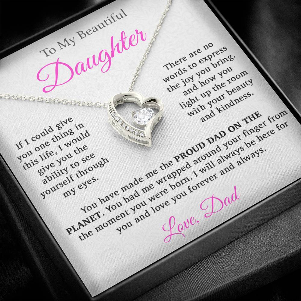 To My Daughter Necklace, Daughter Father Necklace, Daughter Gift From Dad333_Hong