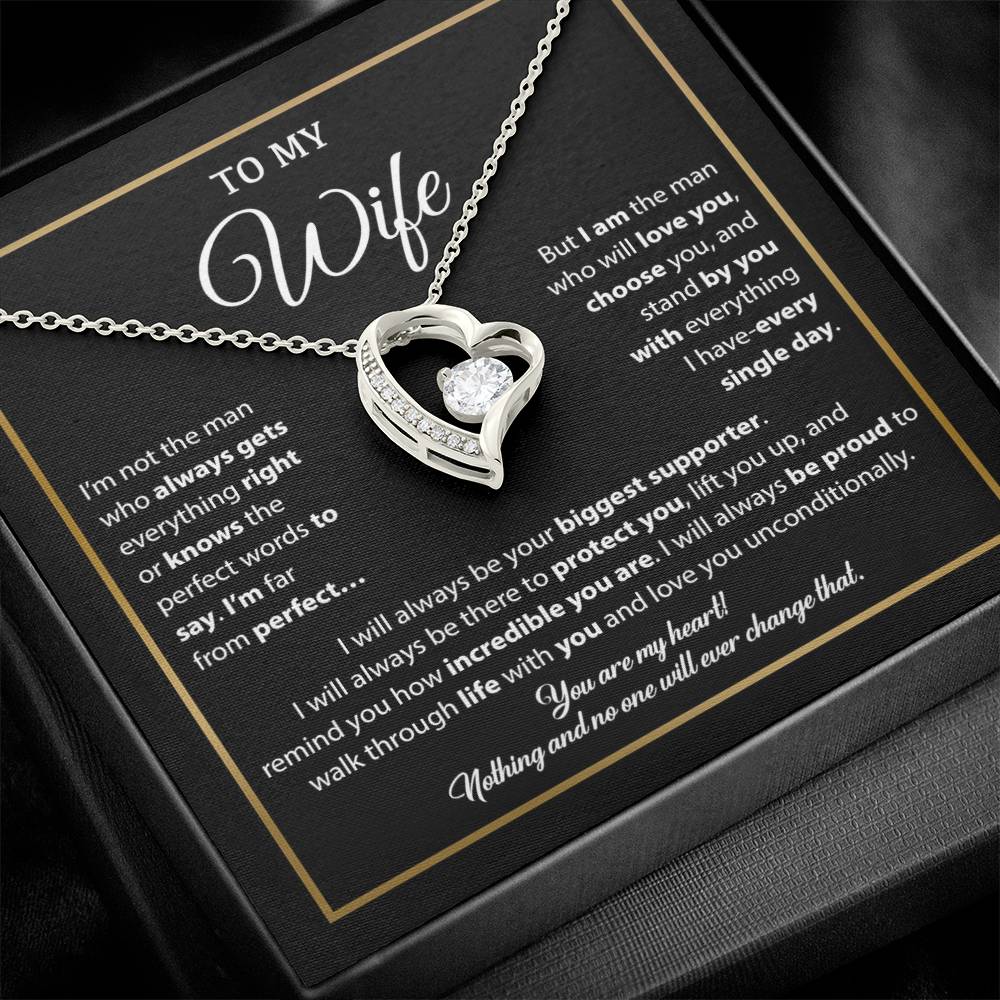 To My Wife Necklace, Gift For Wife, Anniversary Gift For Wife, Necklace For Wife 5_1_Black