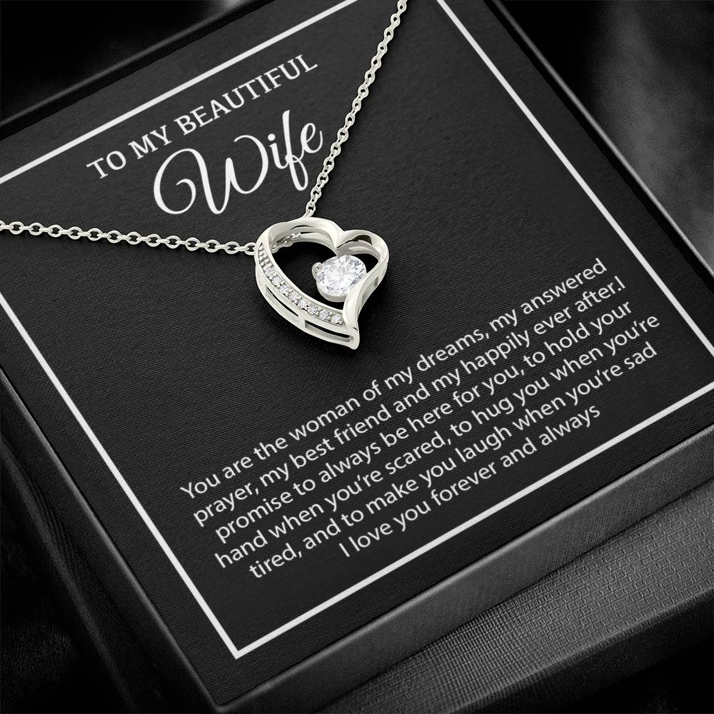 To My Wife Necklace, Christmas Gifts For Women, Anniversary Gift For Wife 19_12_White