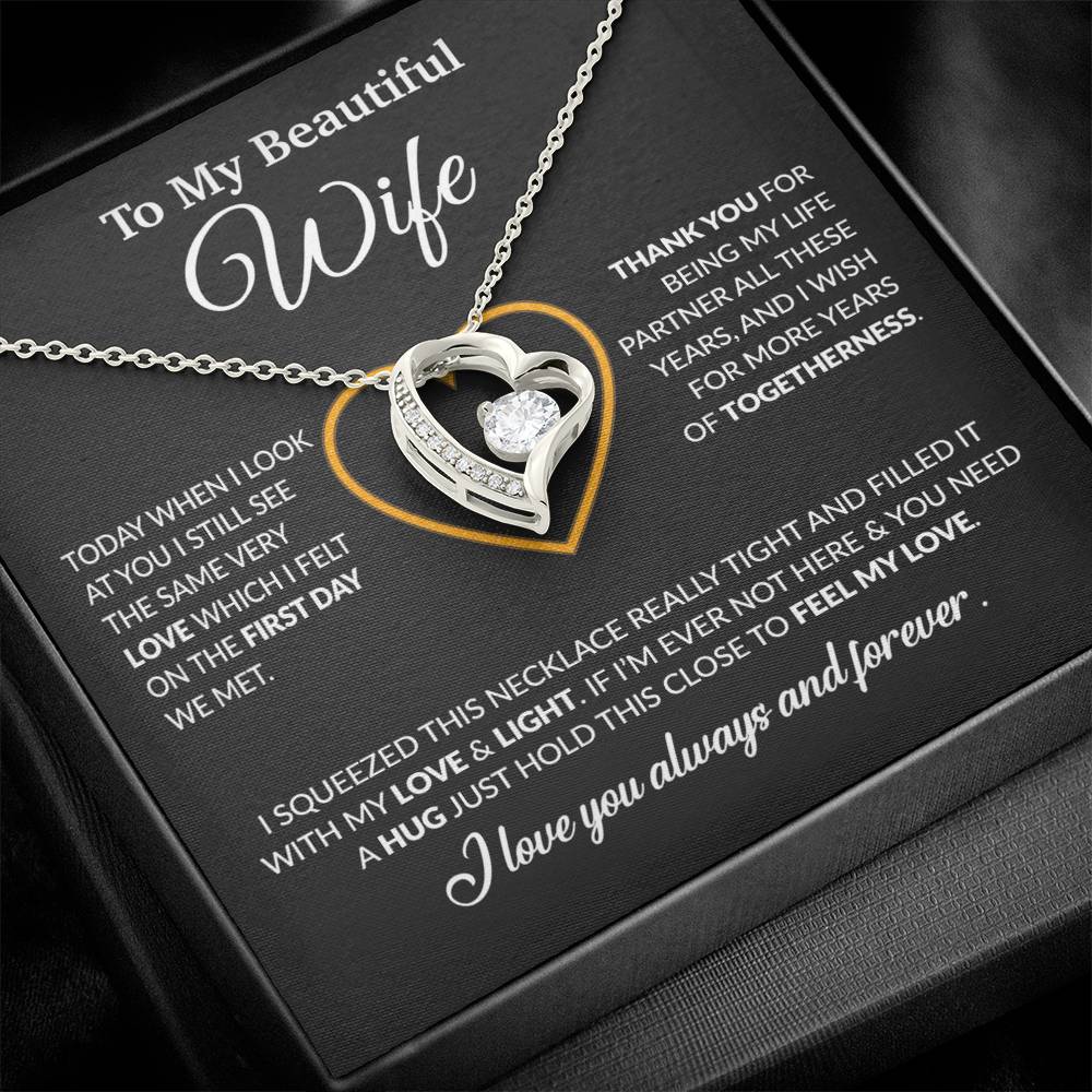 To My Wife Necklace, Christmas Gifts For Women, Anniversary Gift For Wife 9_12_Black