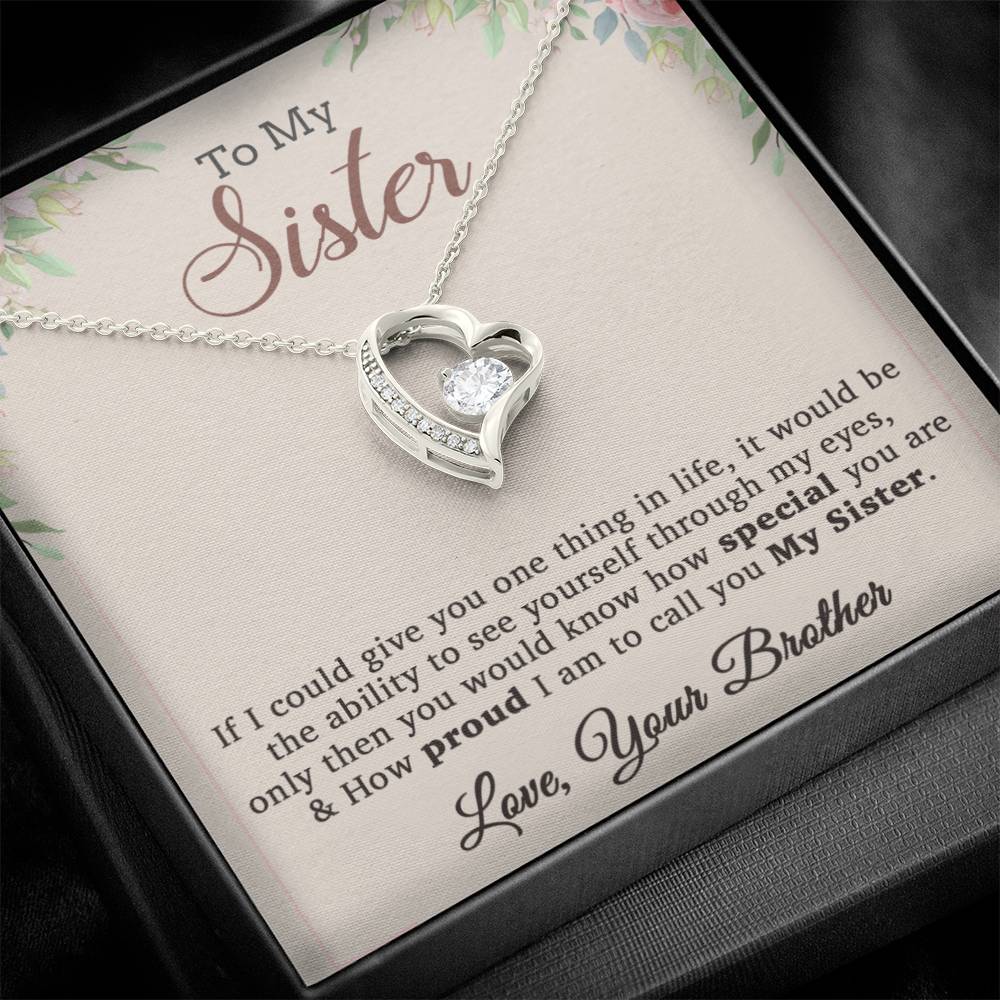 To My Sister Necklace, Brother to Sister, Birthday gift For Sister from Brother 7_12