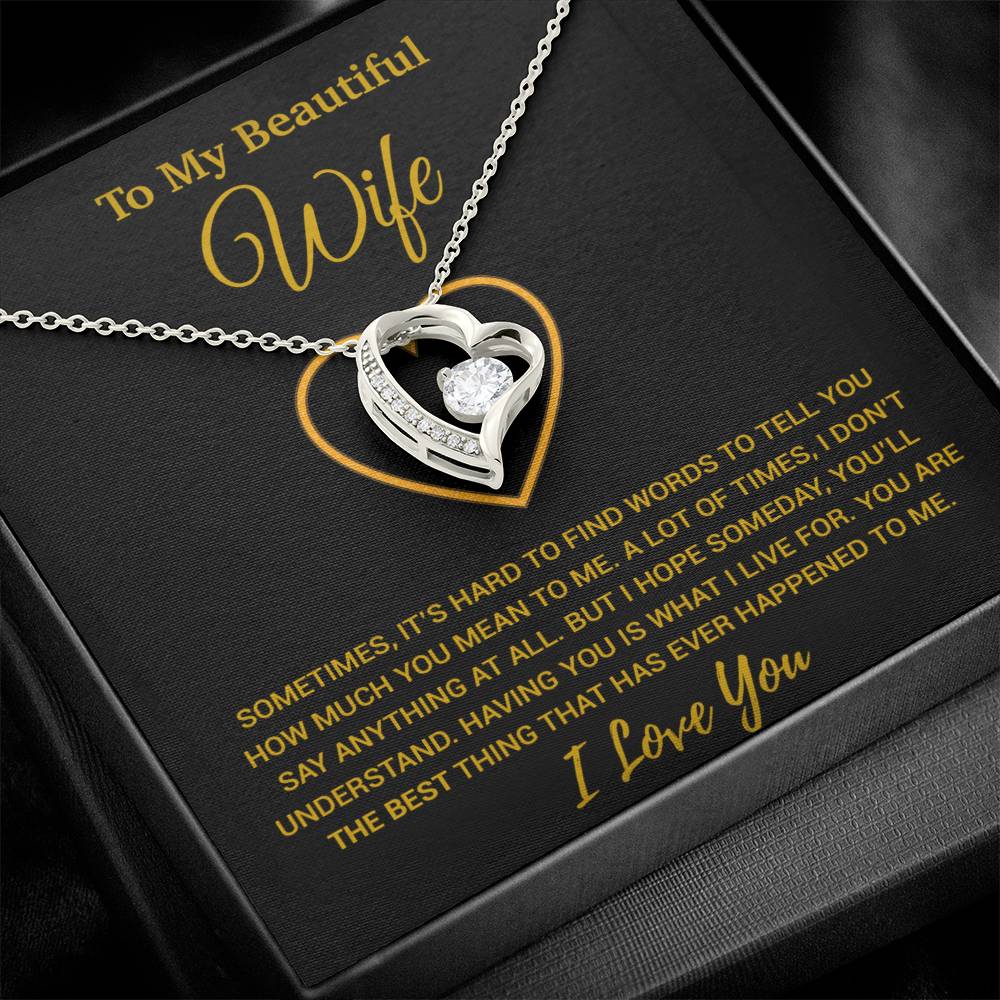 To My Wife Necklace, Christmas Gifts For Women, Anniversary Gift For Wife 22_11_Gold